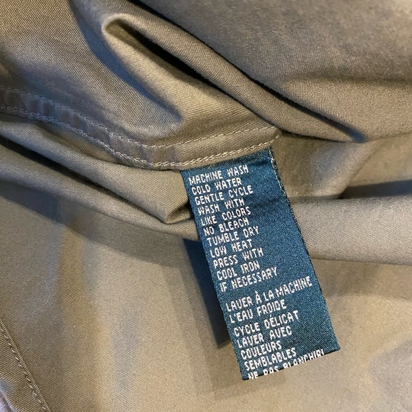 LAUREN RALPH LAUREN Women’s Army Green Double Pocket Safari Snap-Front, L - Picture 7 of 10